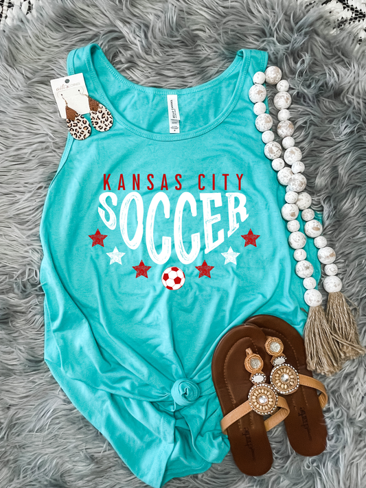 Kansas City Soccer Stars Teal Tank Top