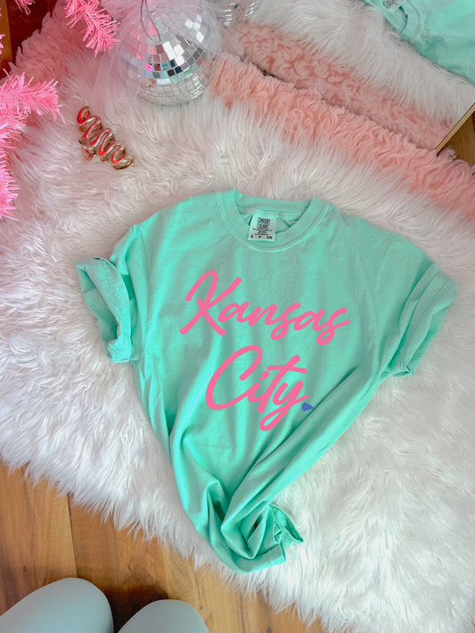 Pink Kansas City Blue Arrowhead Island Reef Tee/Tank Option