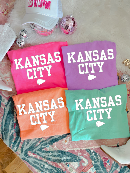 Classic White KC Varsity Vibes Tee Color Option