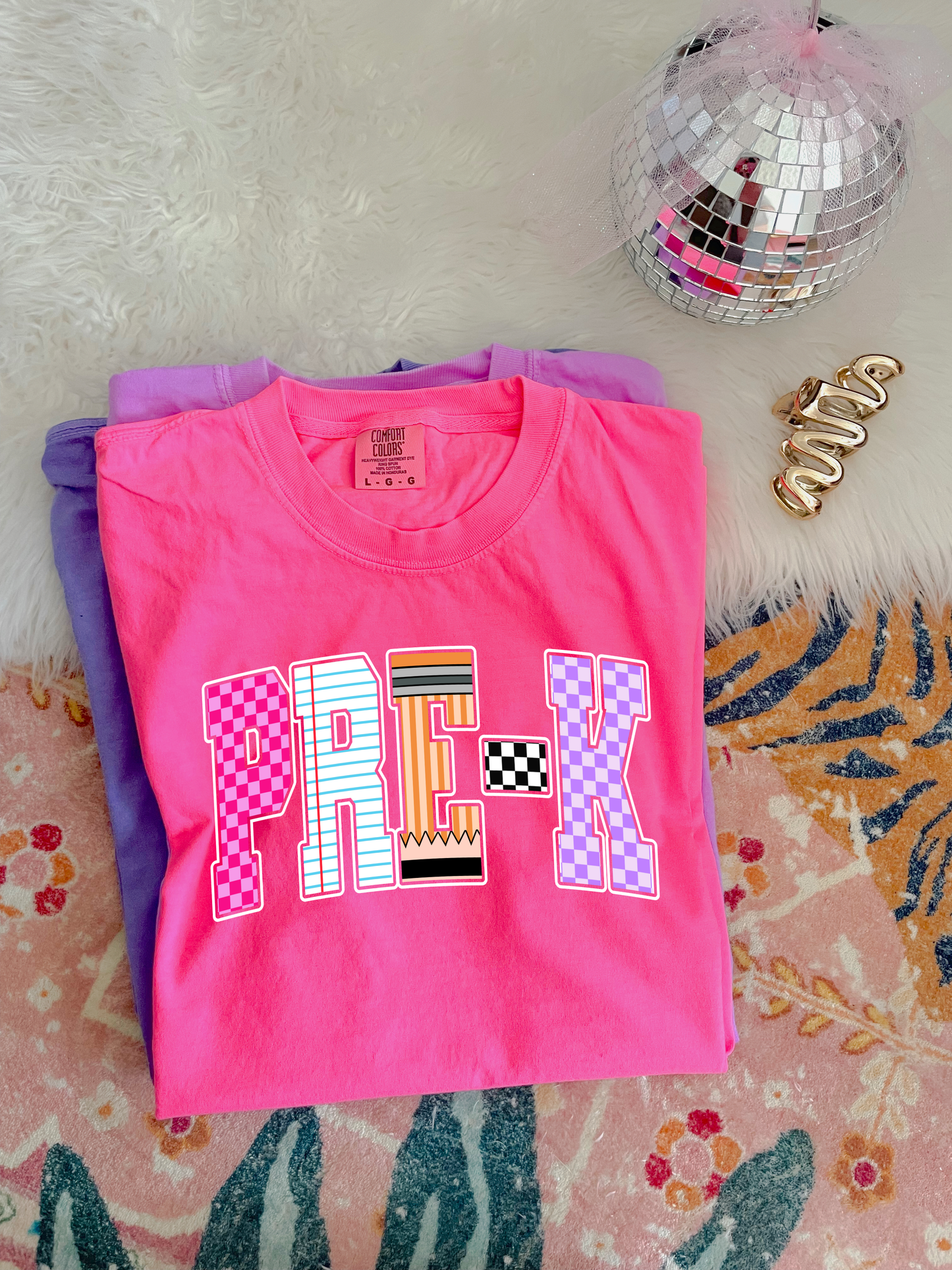 **BACK TO SCHOOL** First Day Grade Neon Pink Tee