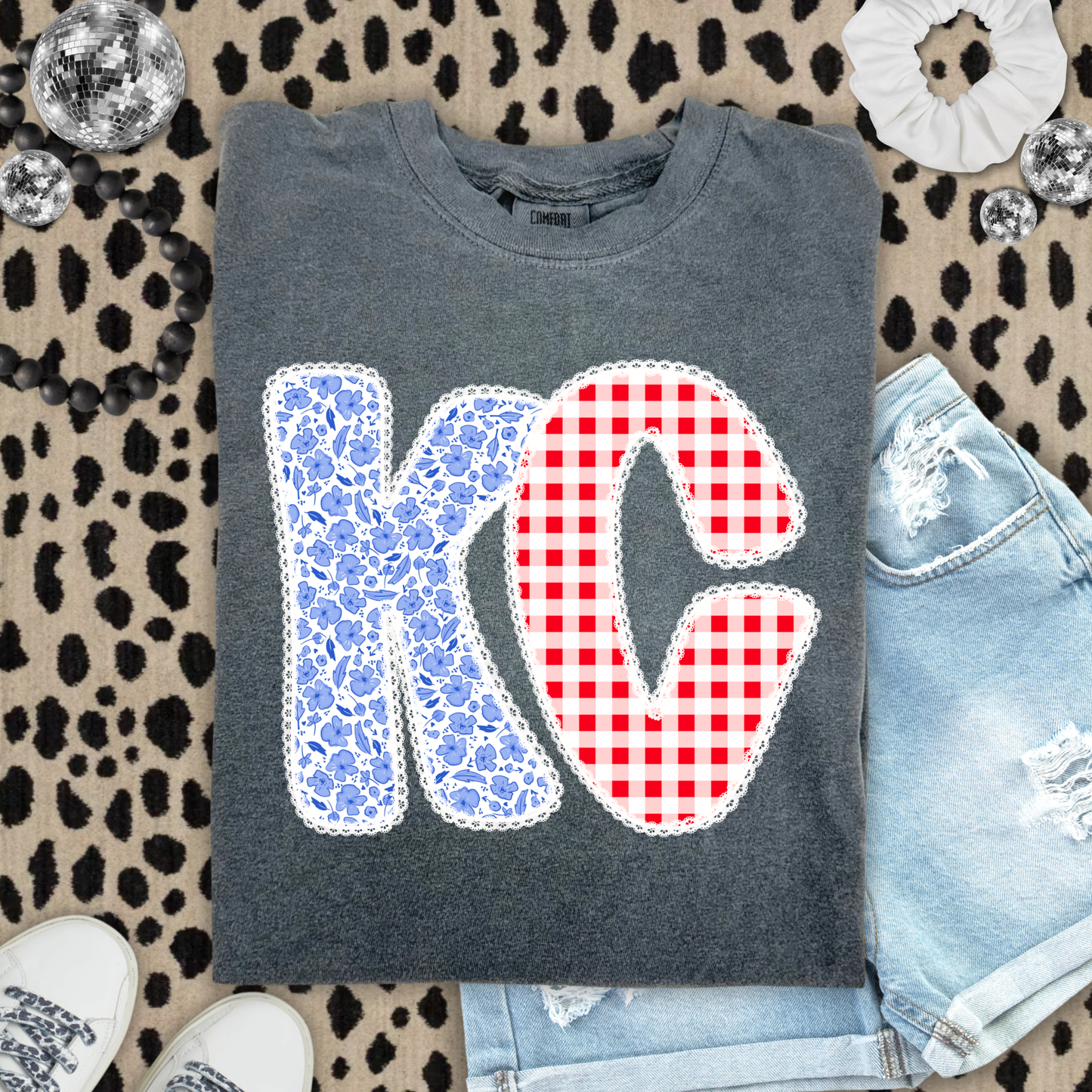 KC Stars & Plaid Pepper Tee