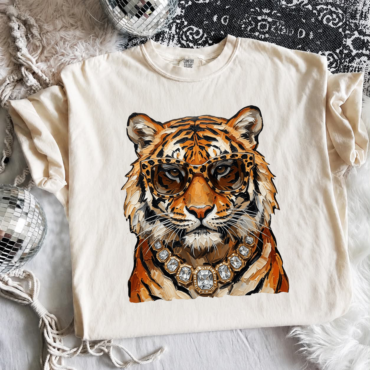 Glam Tiger Tee Options