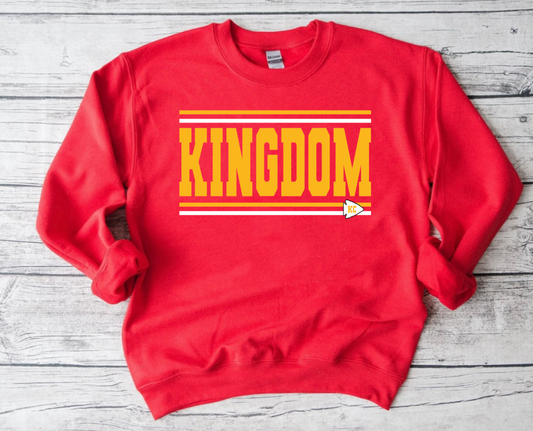 **HALFTIME DEAL** Striped Kingdom Red Sweatshirt