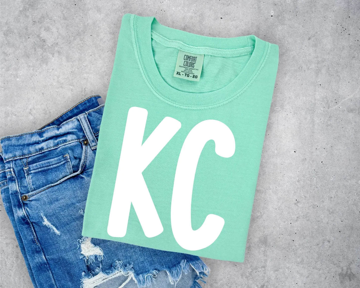 White Script KC Island Reef Tee