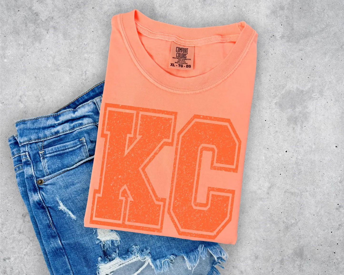 Varsity Orange KC Neon Cantaloupe Tee