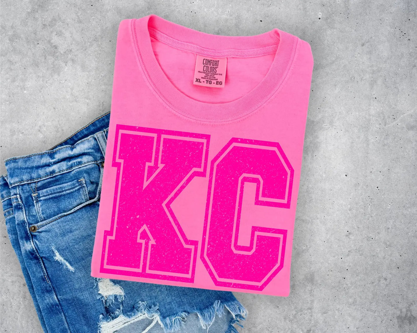 Varsity Pink KC Neon Pink Tee