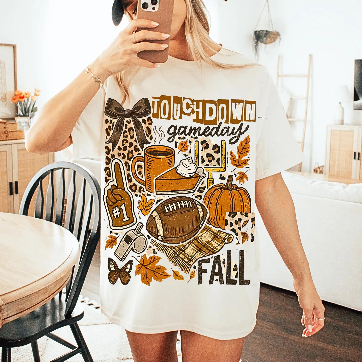 Touchdown Game Day Fall Ivory Tee
