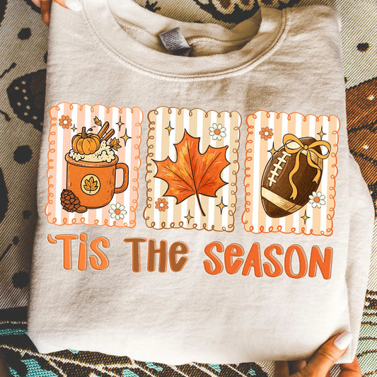 Latte Leaf & Pumpkins Tis The Season Sand Sweatshirt