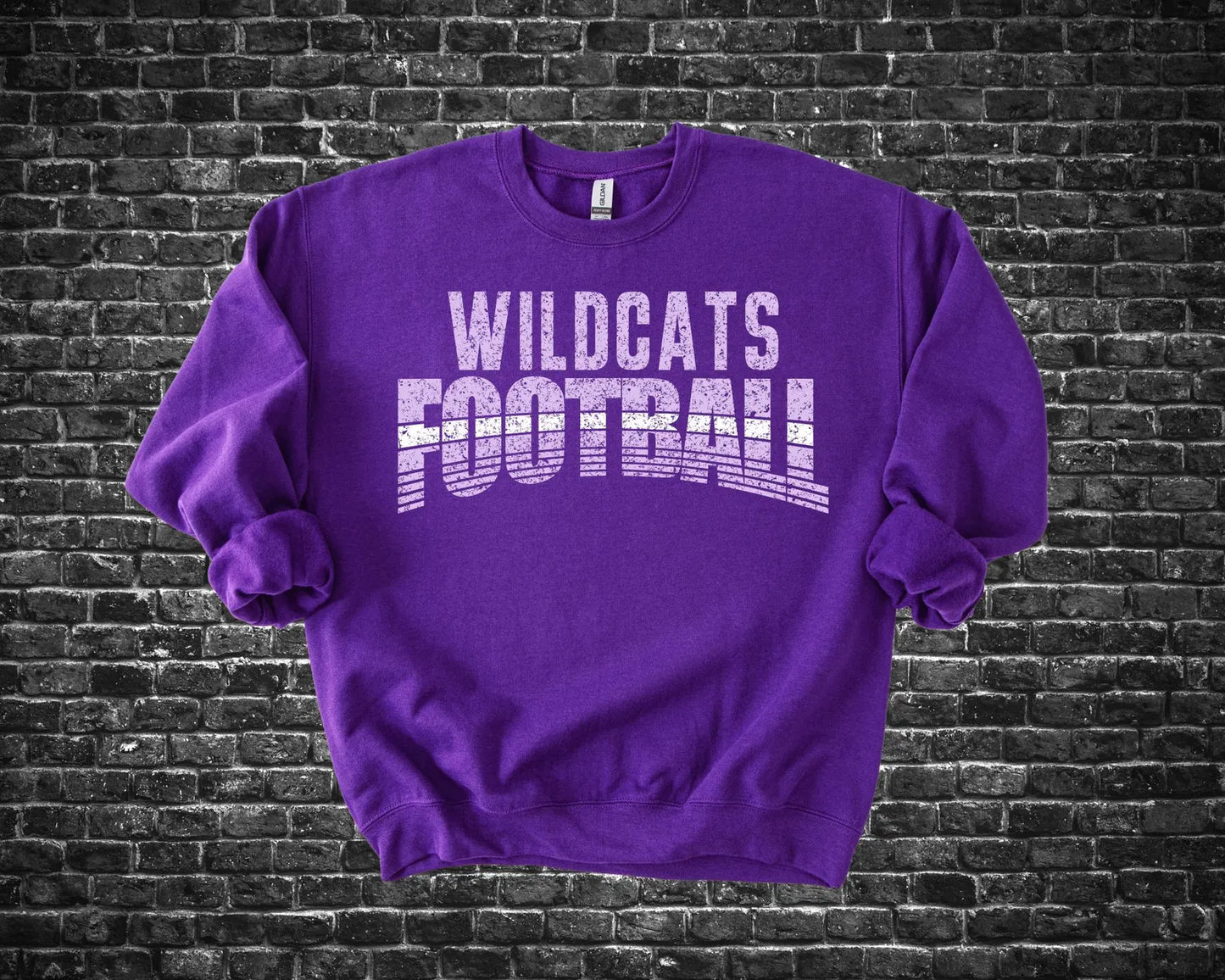 Light Purple Wildcats Sliced Football Purple Sweatshirt