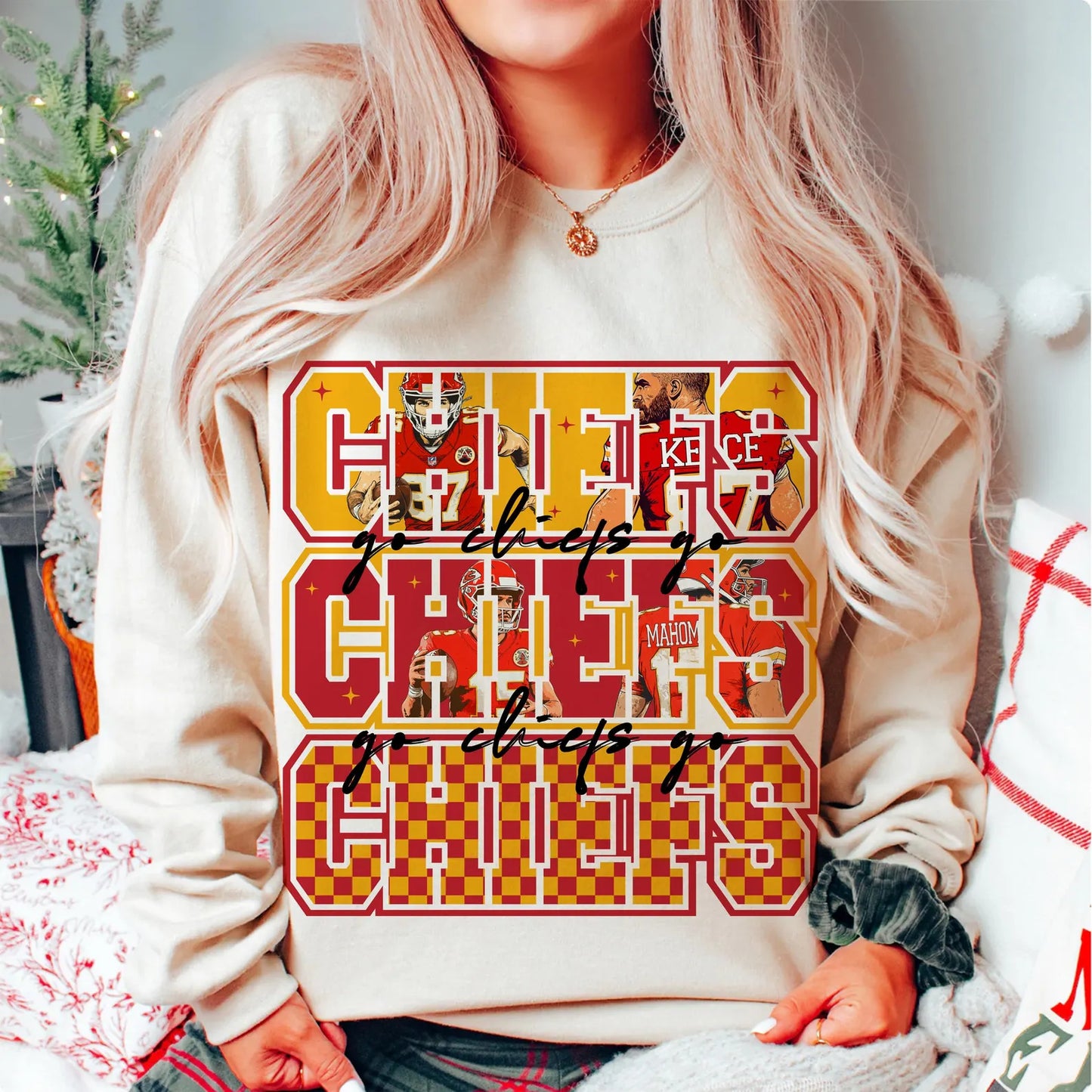 Let's Go Black Script Sand Sweatshirt