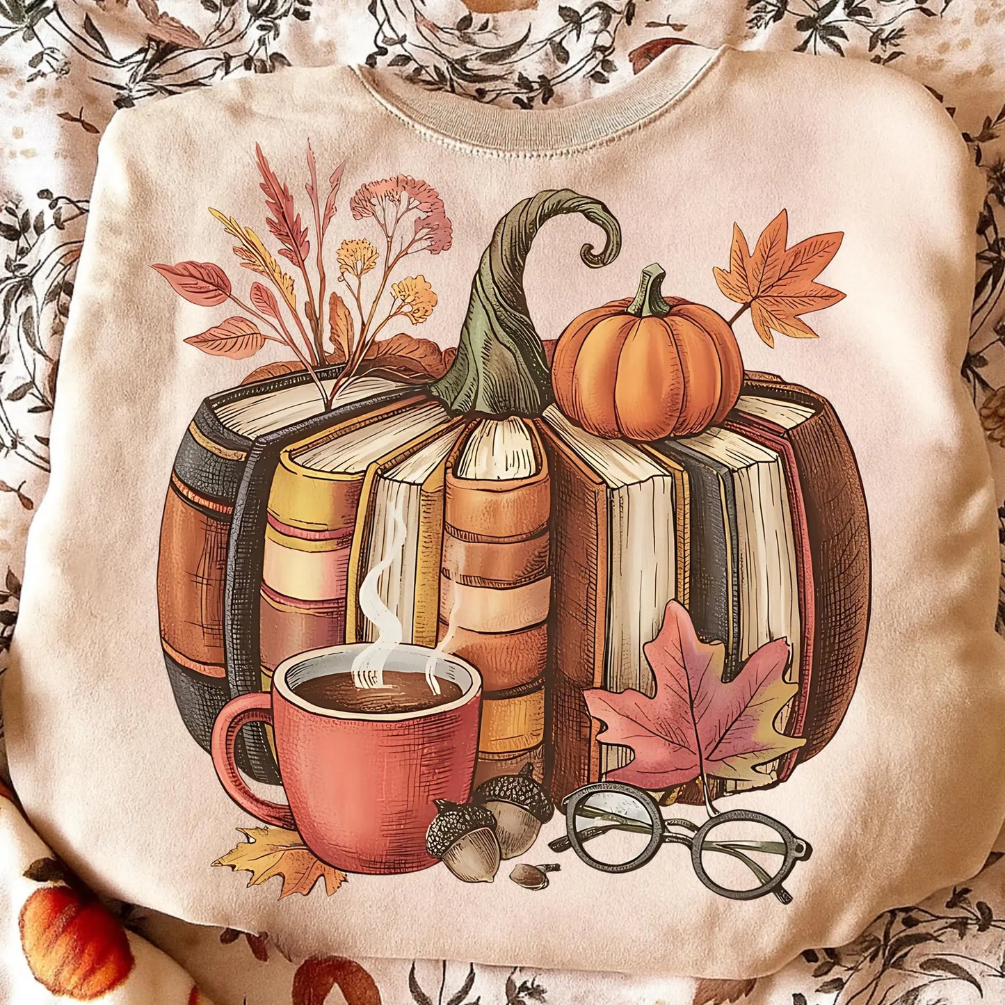 Circle Of Books & Pumpkin Sand Sweatshirt