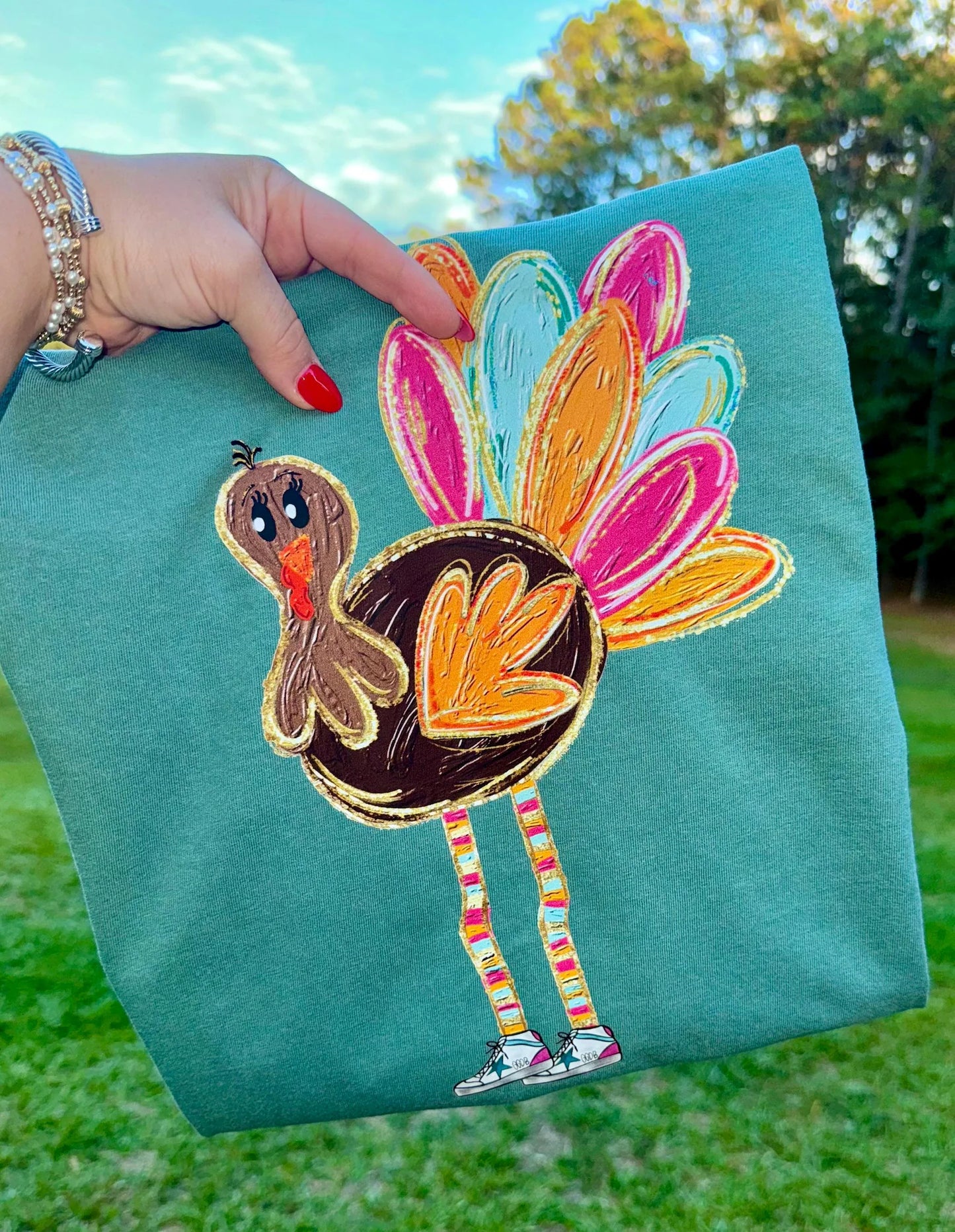 **DEAL PRICE** Scribble Turkey Light Green Tee