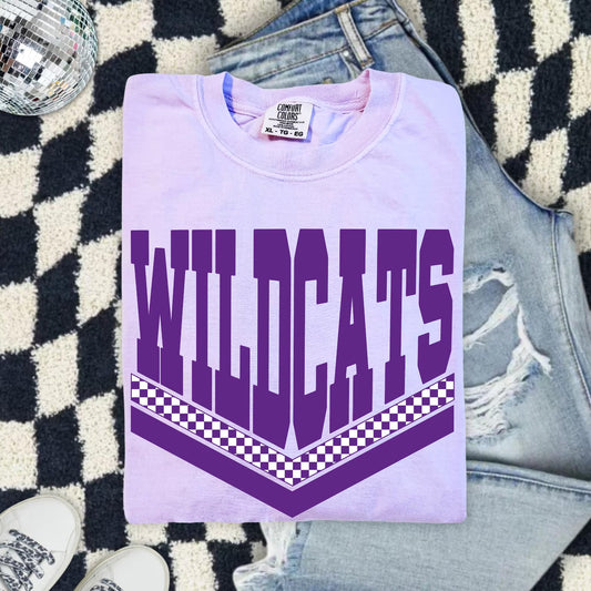 Wildcats Chevron Orchid Tee