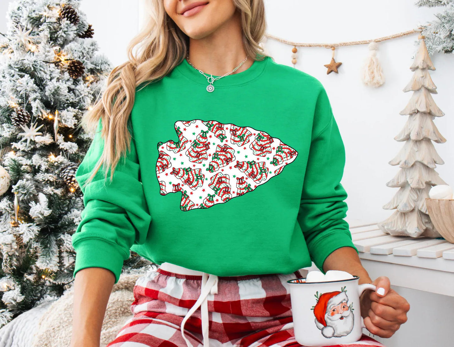 **HALFTIME DEAL** Multi Arrowhead Cake Treats Irish Green Sweatshirt