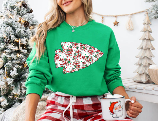 **HALFTIME DEAL** Multi Arrowhead Cake Treats Irish Green Sweatshirt