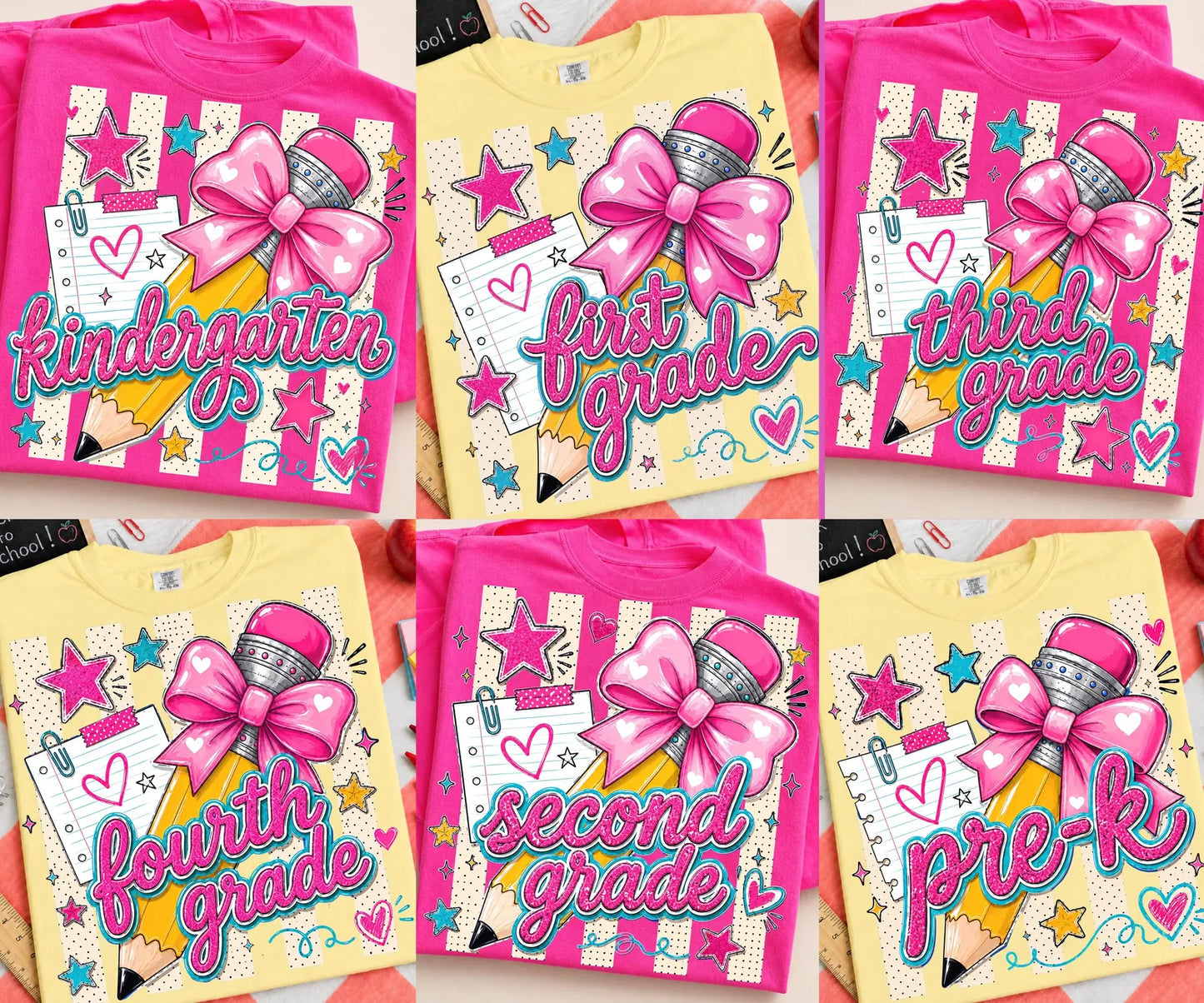 **BACK TO SCHOOL** Pencil Grade Options Tee