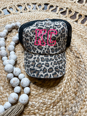 Pink KC Leopard Hat