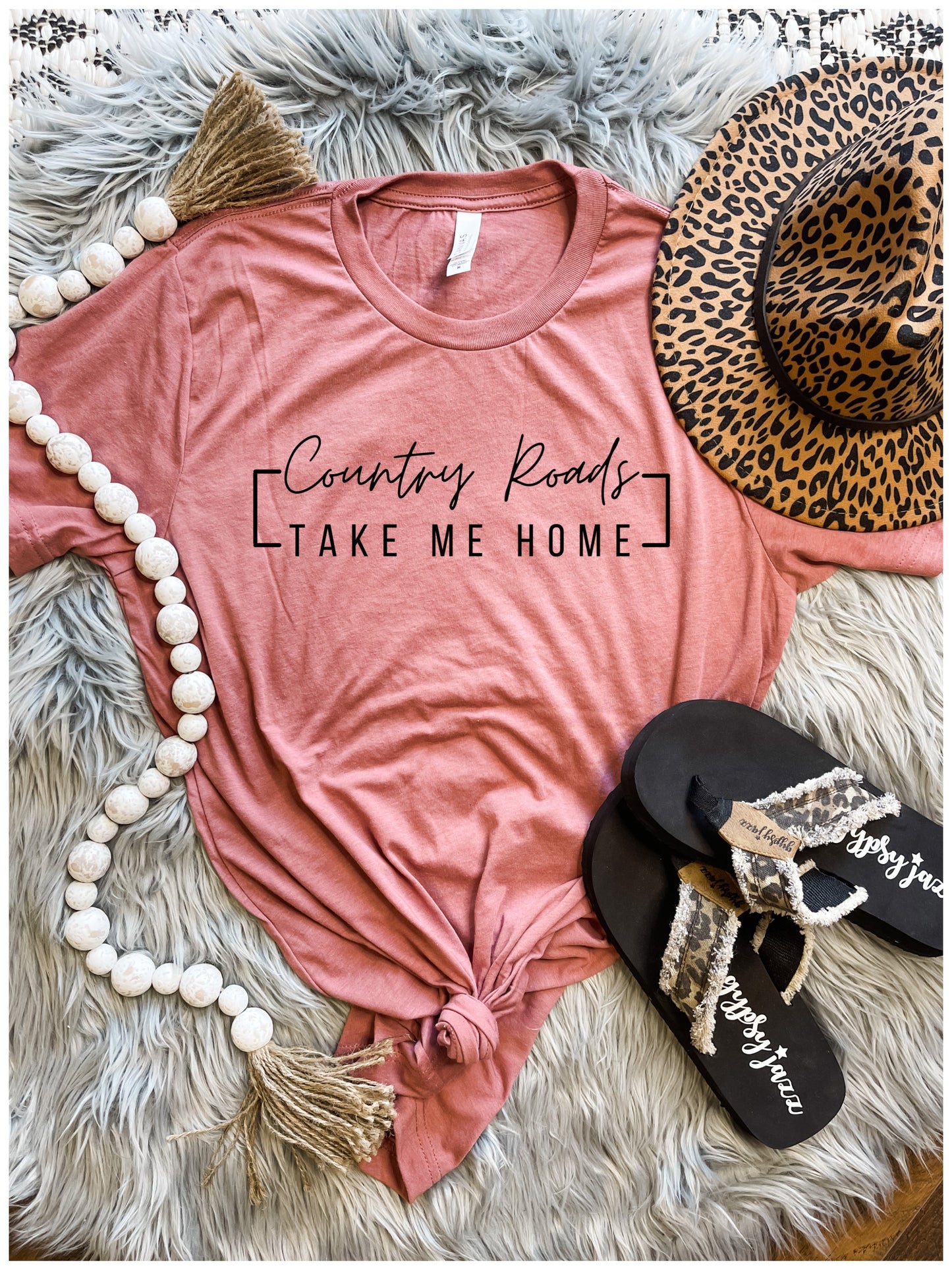Country Roads Take Me Home Mauve Tee