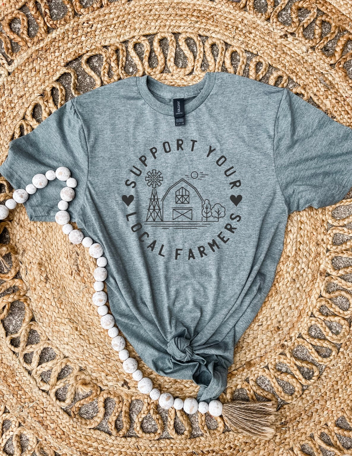 Support Farms Heart Circle Design