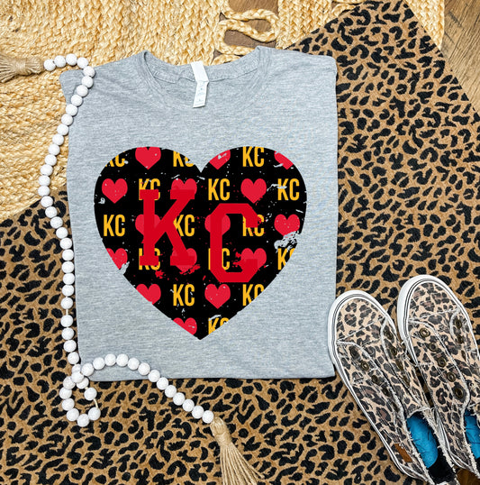 KC Black Hearts Sports Grey Tee