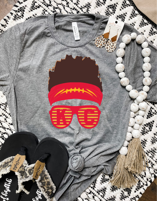 Mahomie KC Glasses Charcoal Tee