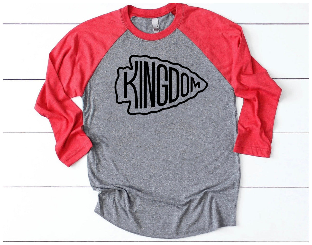 Kingdom Arrowhead Red/Grey Raglan