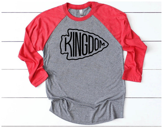 Kingdom Arrowhead Red/Grey Raglan