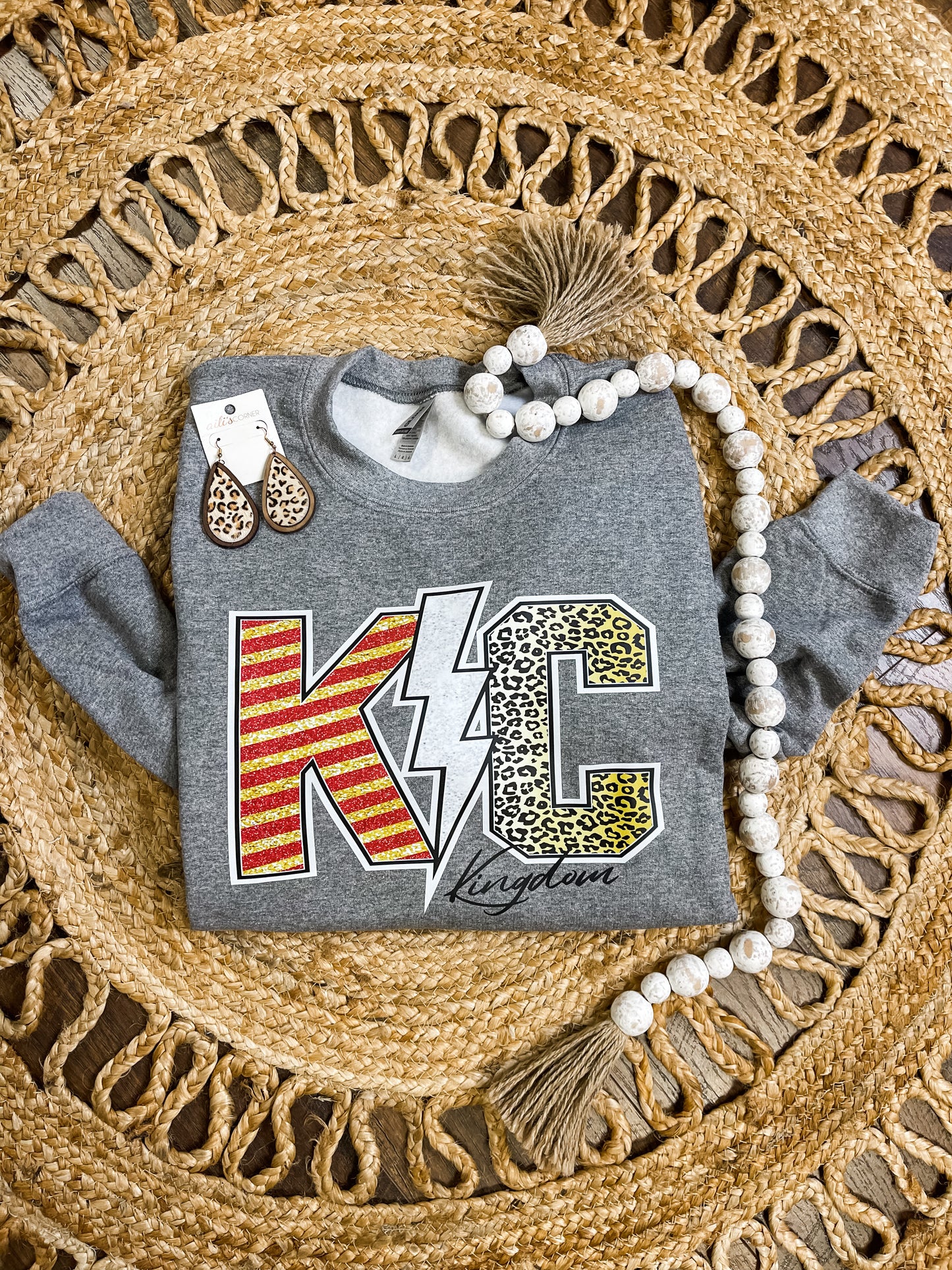KC Lightening Bolt Dark Grey Sweatshirt