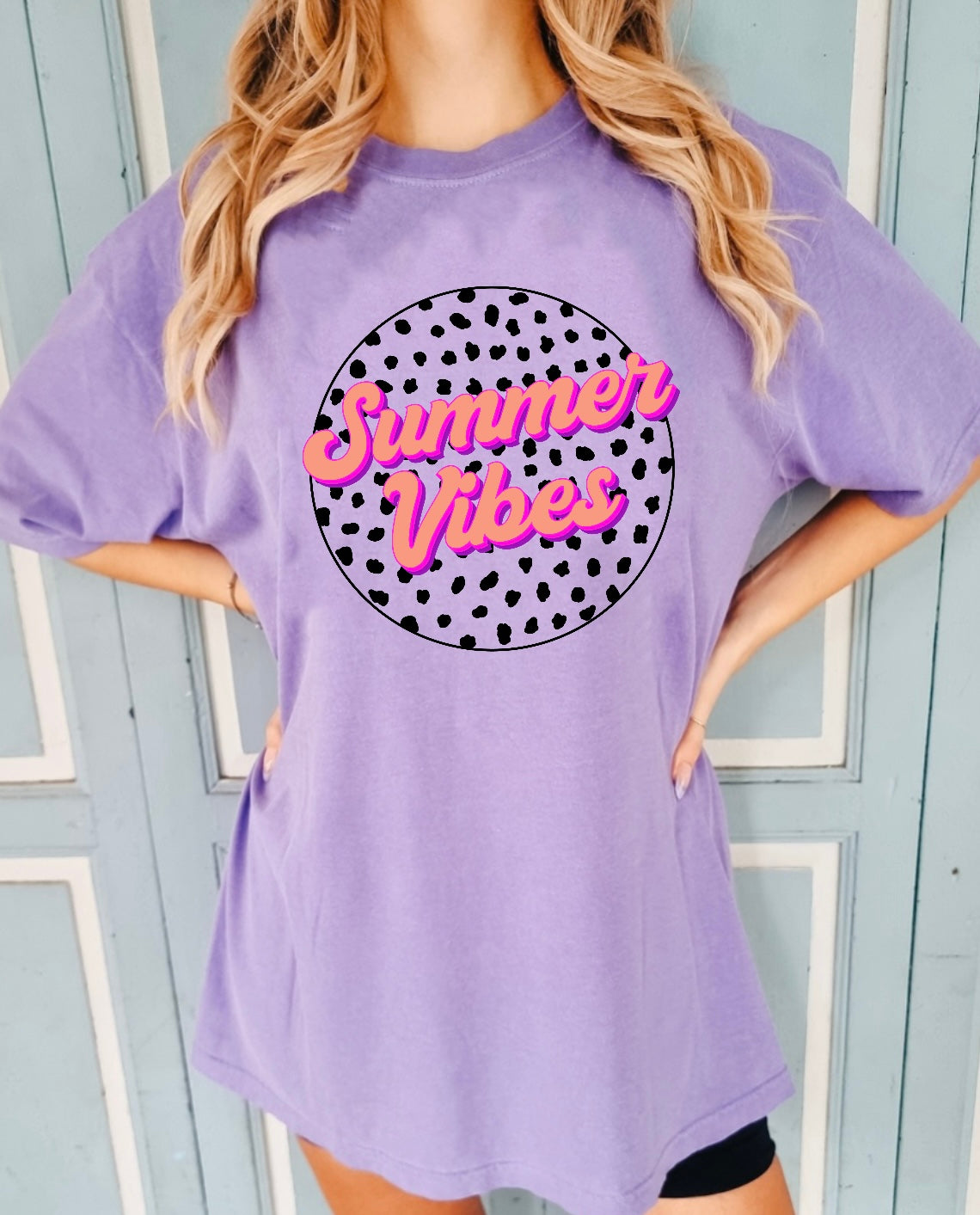 Summer Vibes Purple Comfort Colors Tee