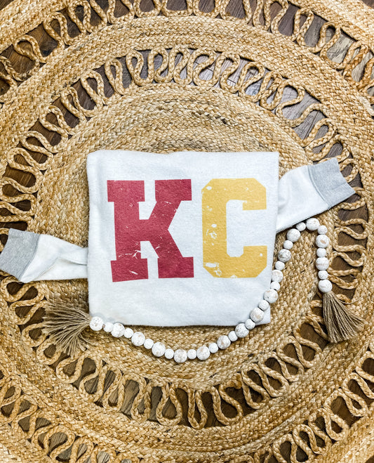 Vintage Red & Gold KC Inverted Sweatshirt