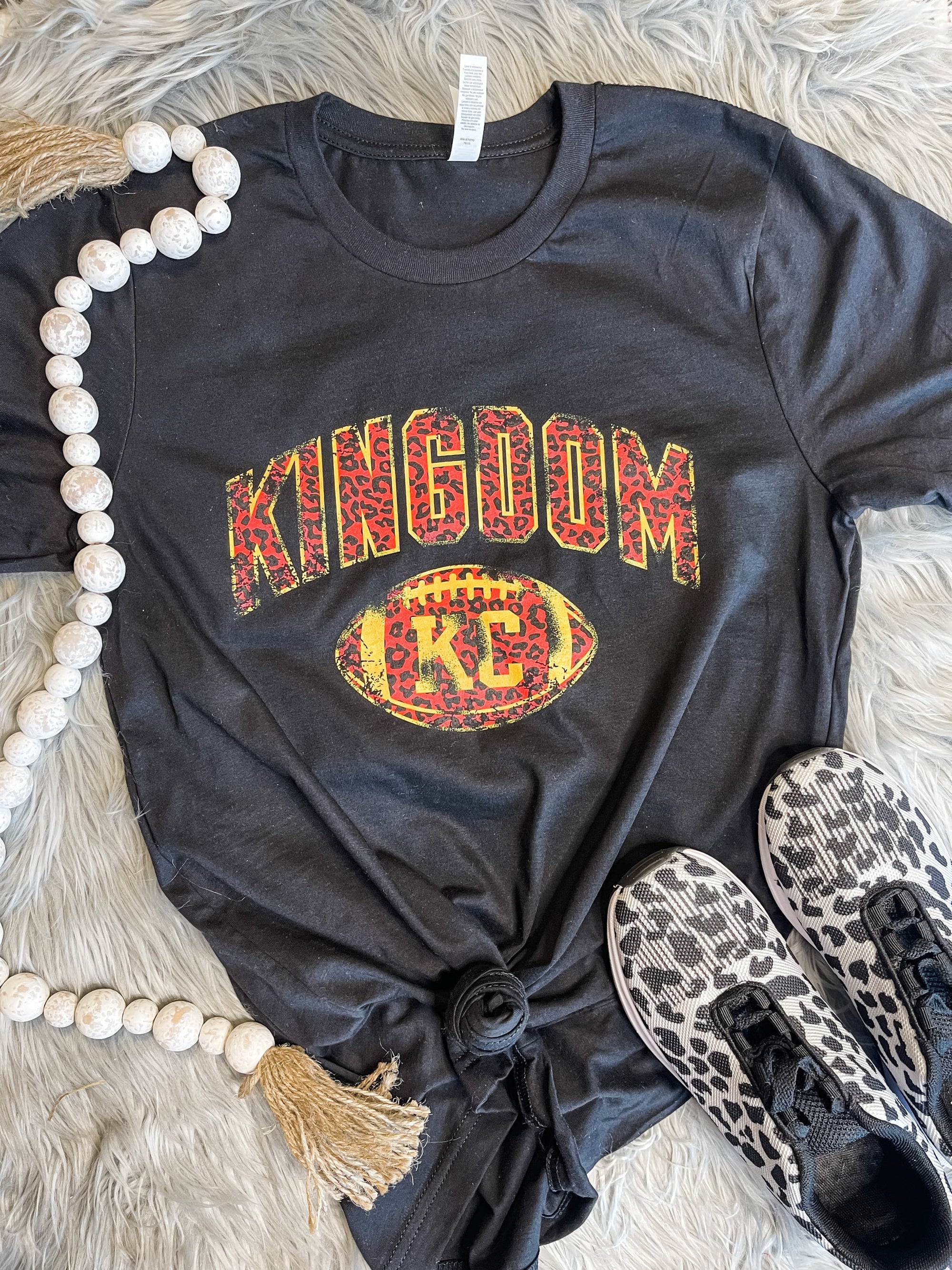 KC Kingdom Leopard Black Tee/Sweatshirt