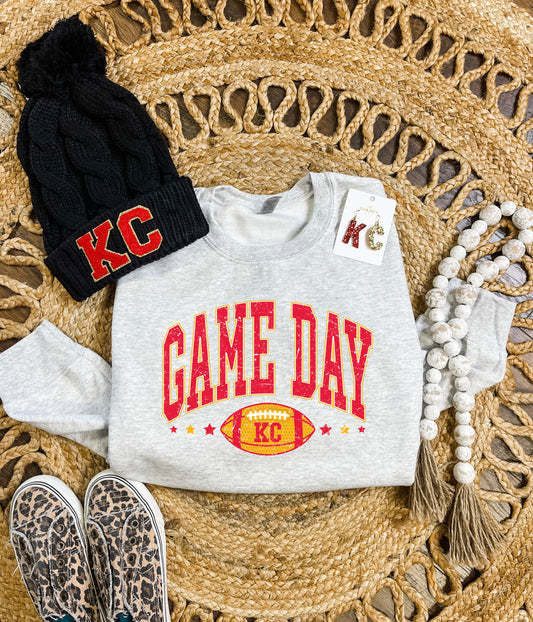 Game Day KC Distressed Ash Sweatshirt