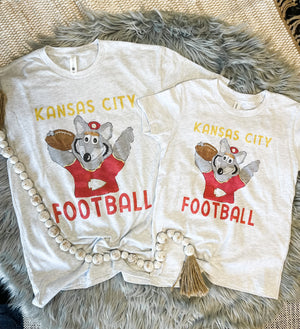 Kansas City Football KC Wolf Ash Tee