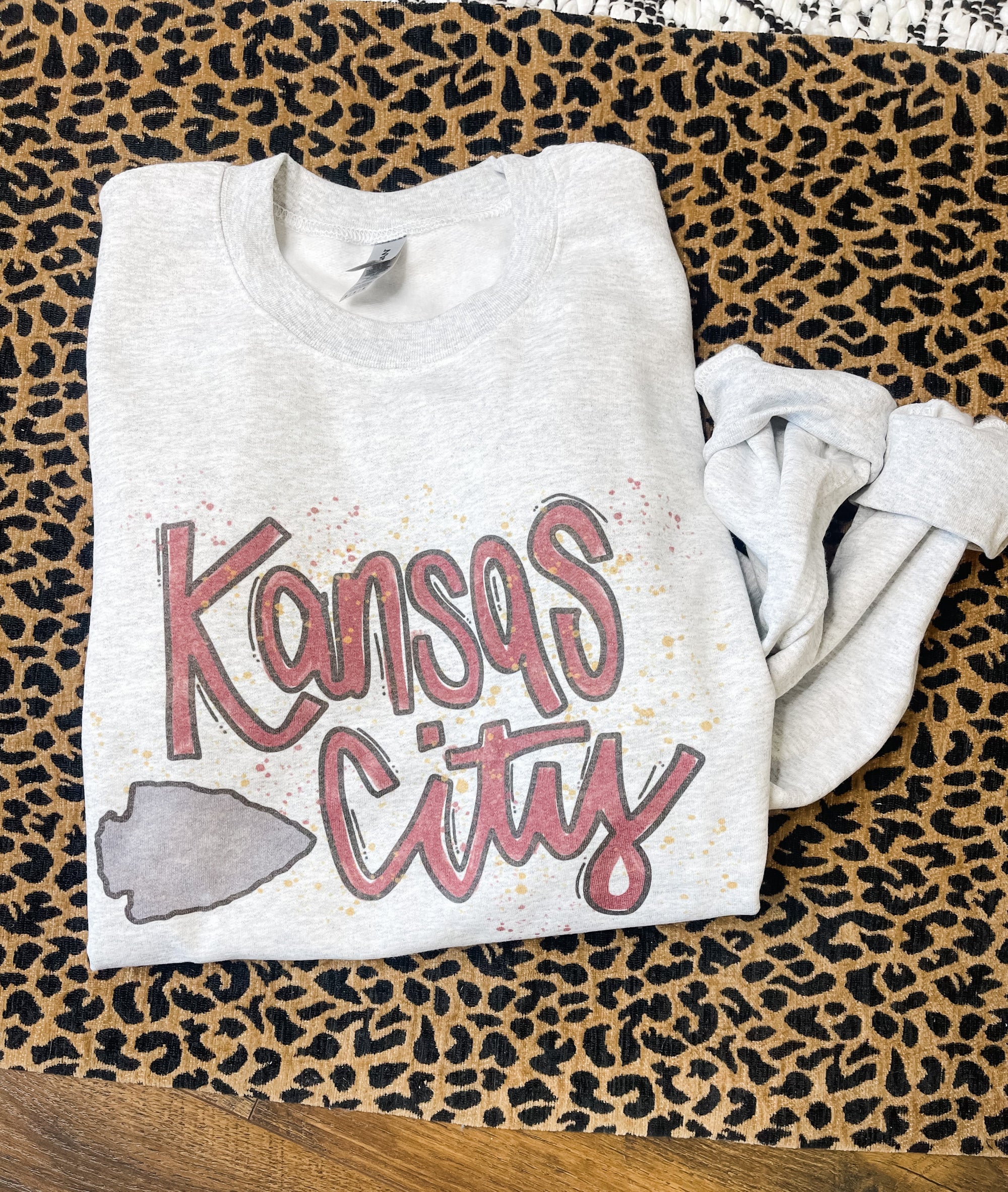 Kansas City Grey Arrowhead Ash Sweatshirt
