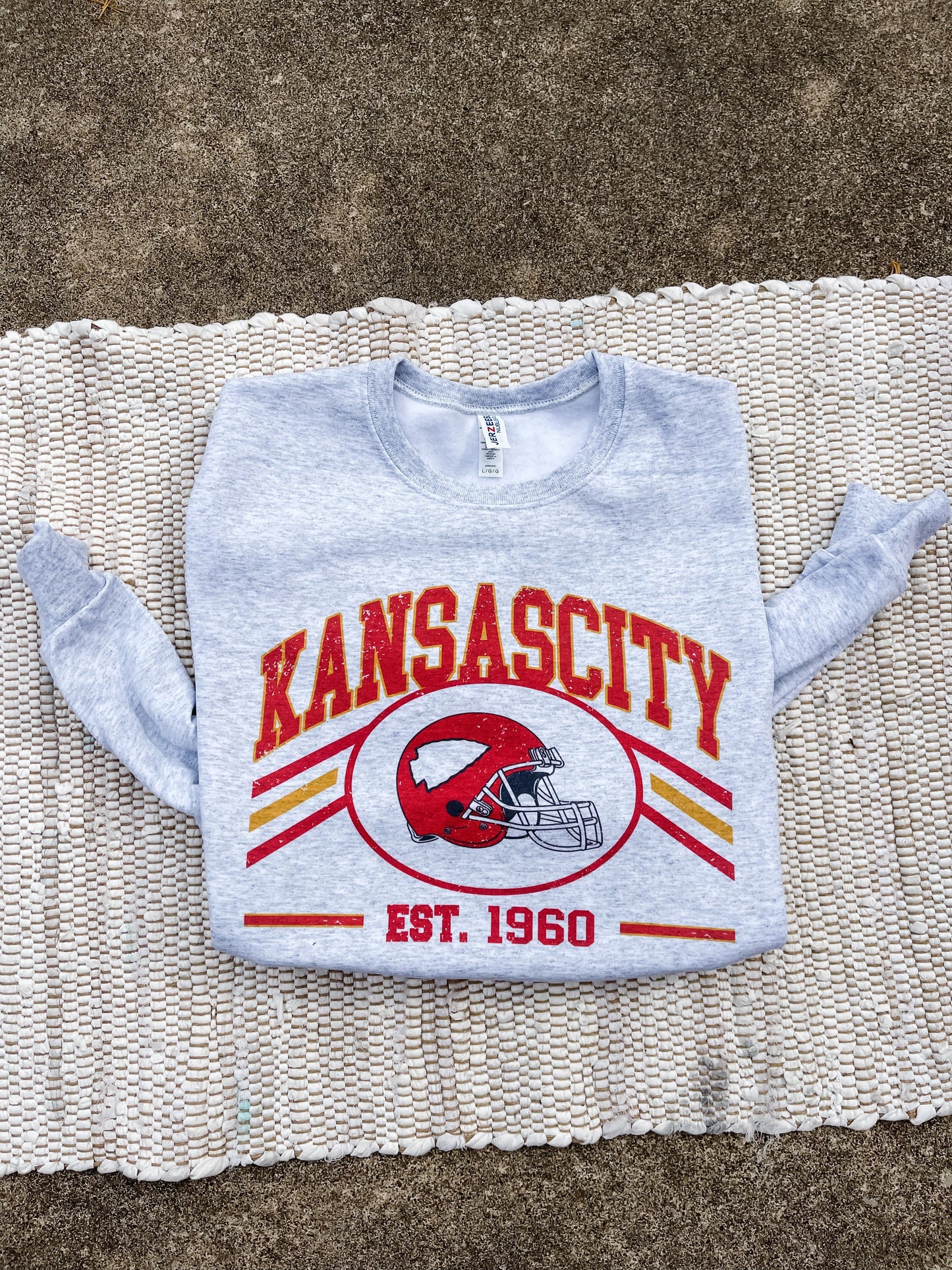 Kansas City Distressed Est. 1960 Ash Sweatshirt