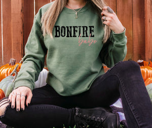 Bonfire Babe Grunge Green Sweatshirt