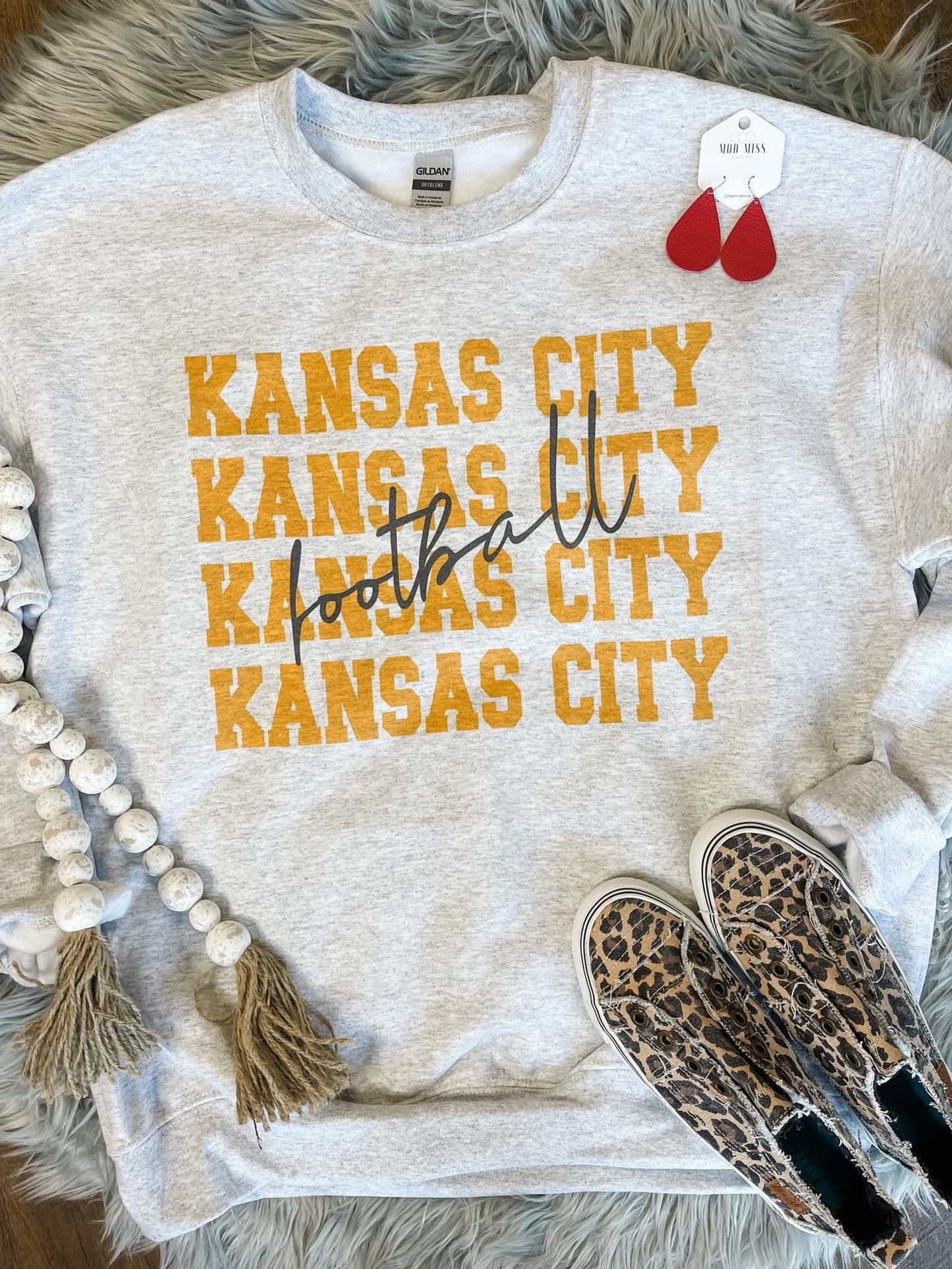 Kansas City Gold Football Repeat Ash Sweatshirt