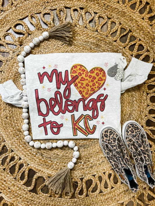 My Heart Belong To KC Ash Sweatshirt