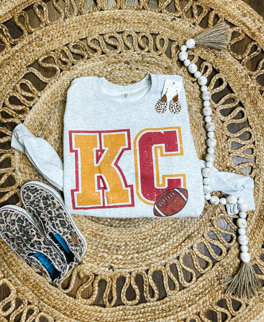 Bold KC Football Ash Sweatshirt