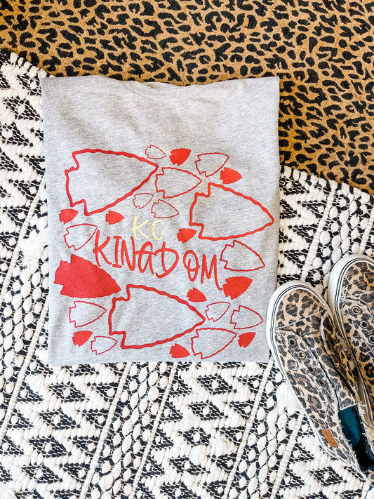 KC Kingdom Multi Arrowhead Heather Grey Tee