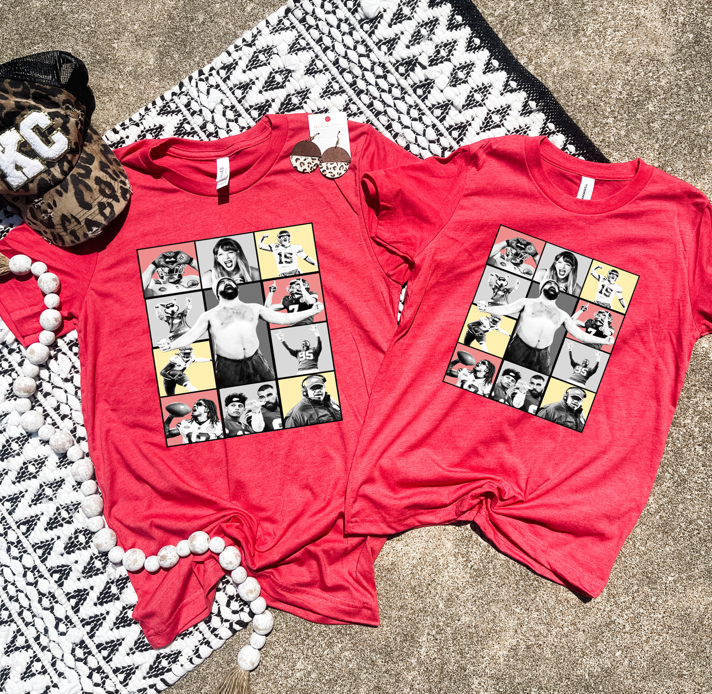 Multi Face Kansas City Tour Heather Red Tee