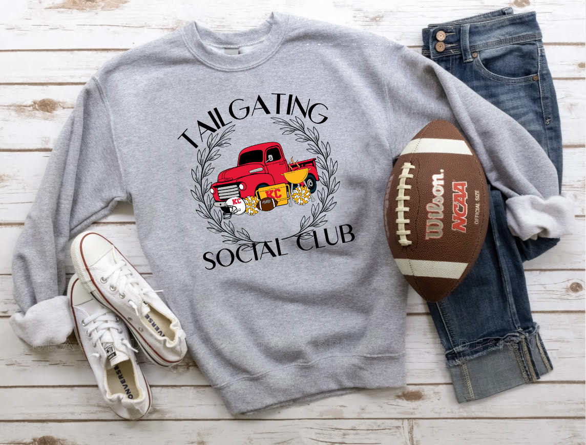 Tailgating Social Club Sports Grey Sweathshirt
