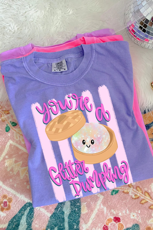 **DEAL OF THE DAY** You're A Glitter Dumpling Violet Tee
