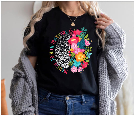 Mental Health Matters Black Tee