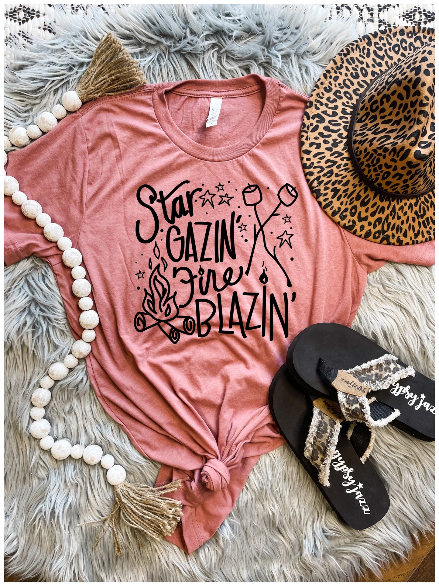 Star Gazin' Fire Blazin' Mauve Tee