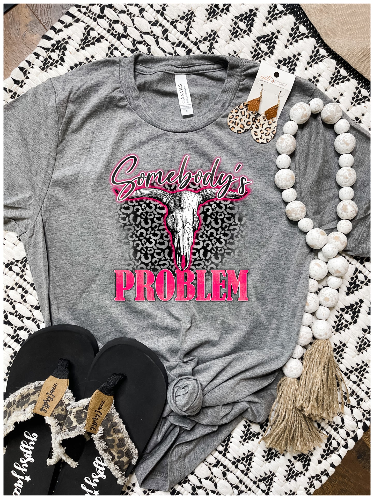 Somebody's Problem Charcoal Tee