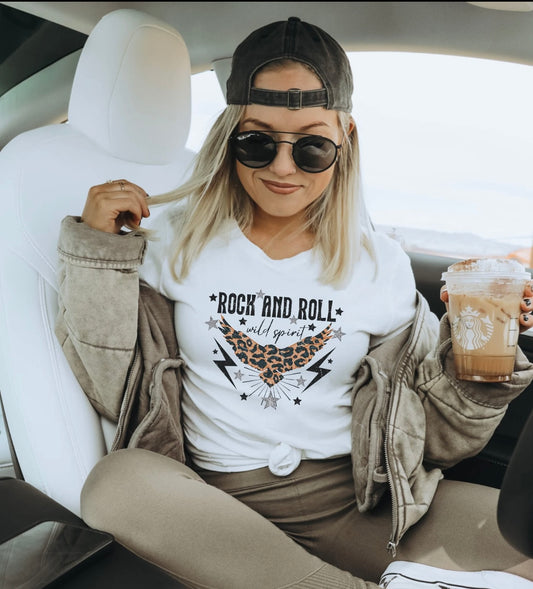Rock and Roll Wild Spirit White Tee