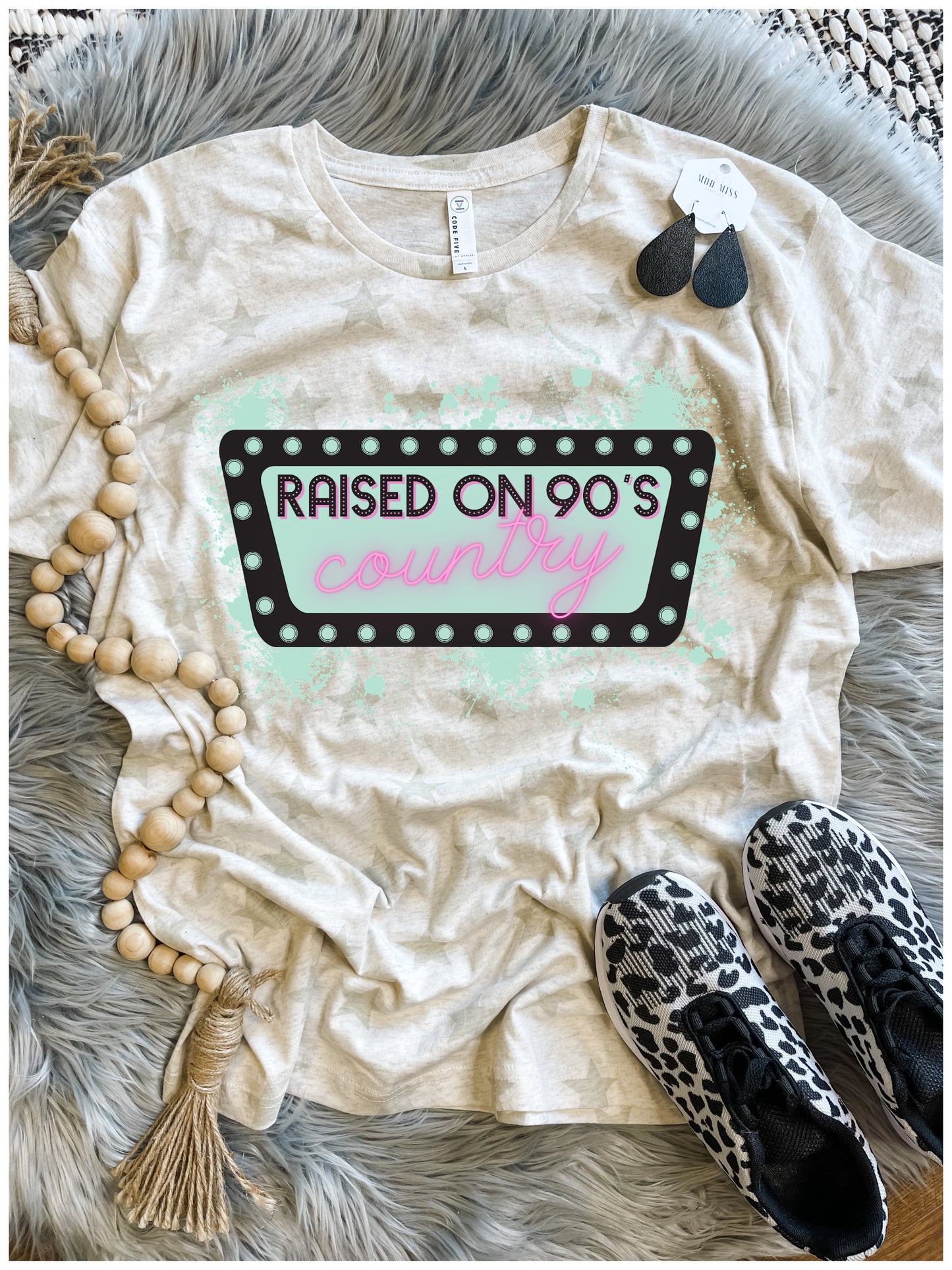 Raised on 90’s Country Star Tee