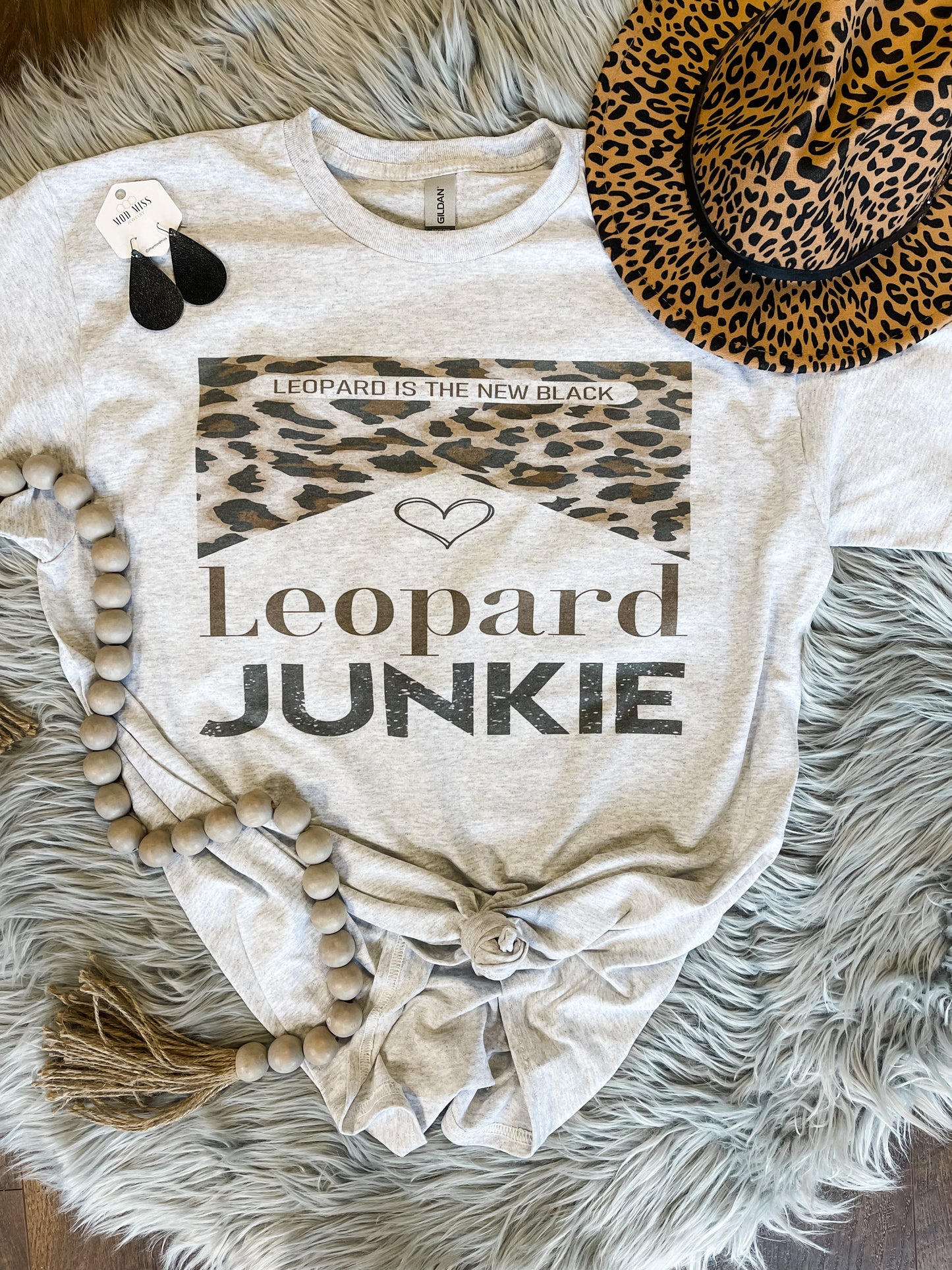 Leopard Junkie Ash Tee
