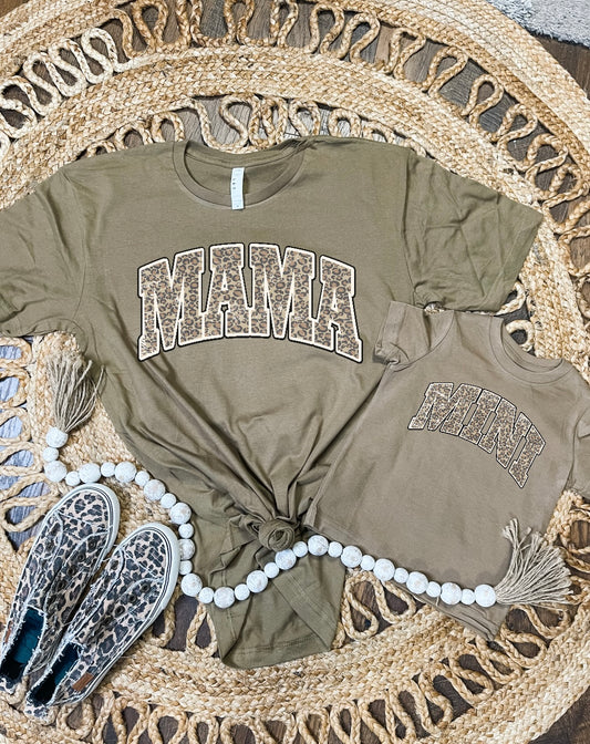 Leopard Mama & Mini Brown Tee